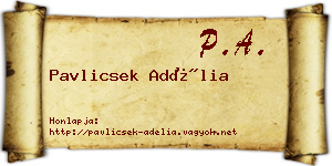 Pavlicsek Adélia névjegykártya